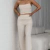 Hepburn High Waist Wide Leg Pants Nude