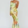 Bailey Strappy Chain Back Maxi Dress Lime