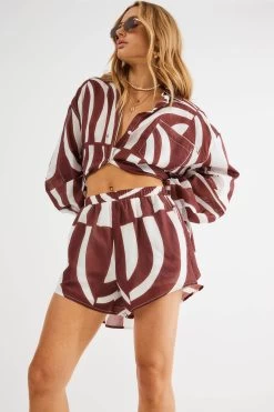 SNDYS Heather Shorts Swirl Brown