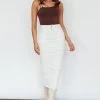 Thalia Pocket Midi Skirt White