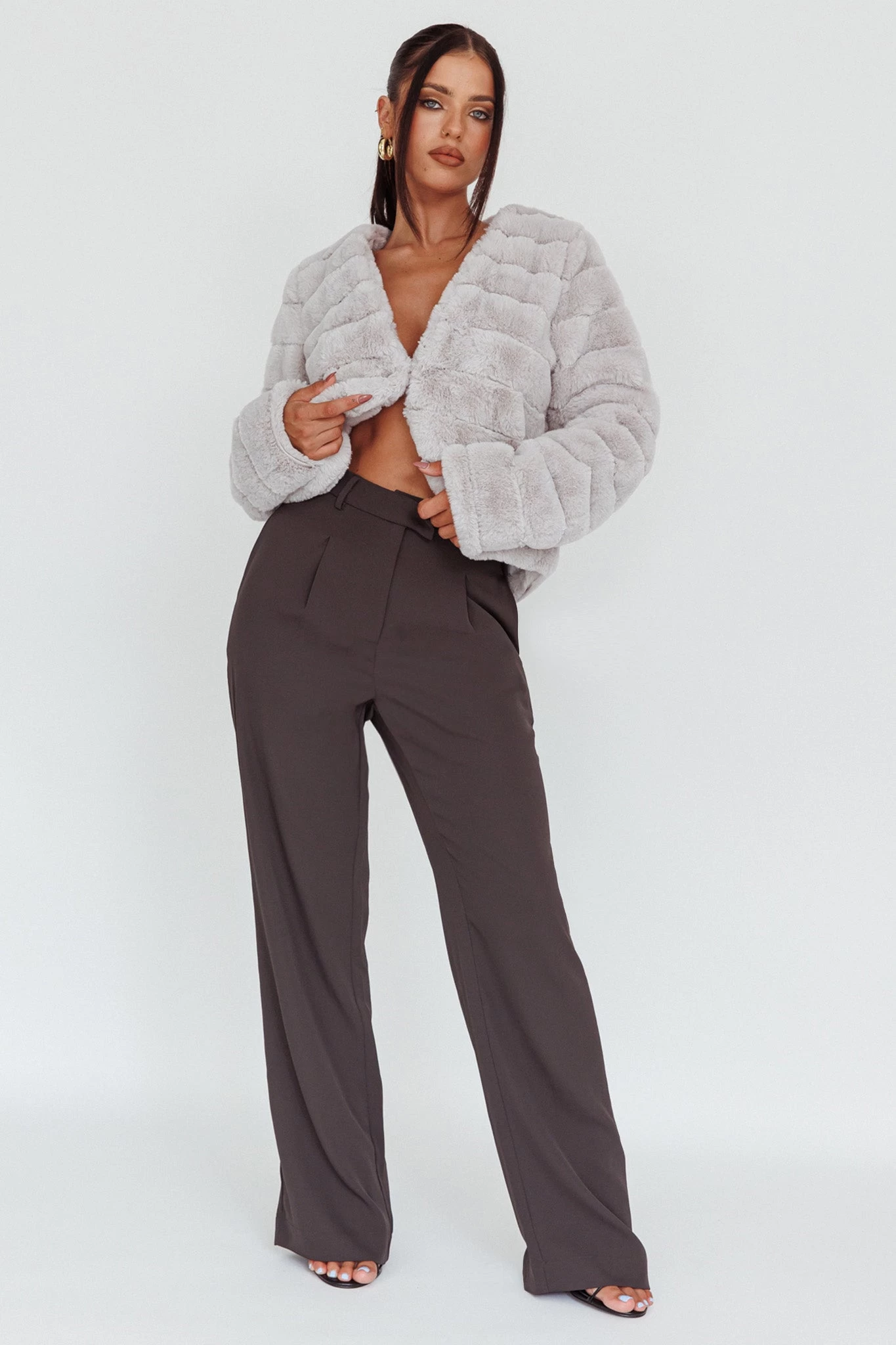 Back To Basics High Waist Pants Charcoal - Image 3