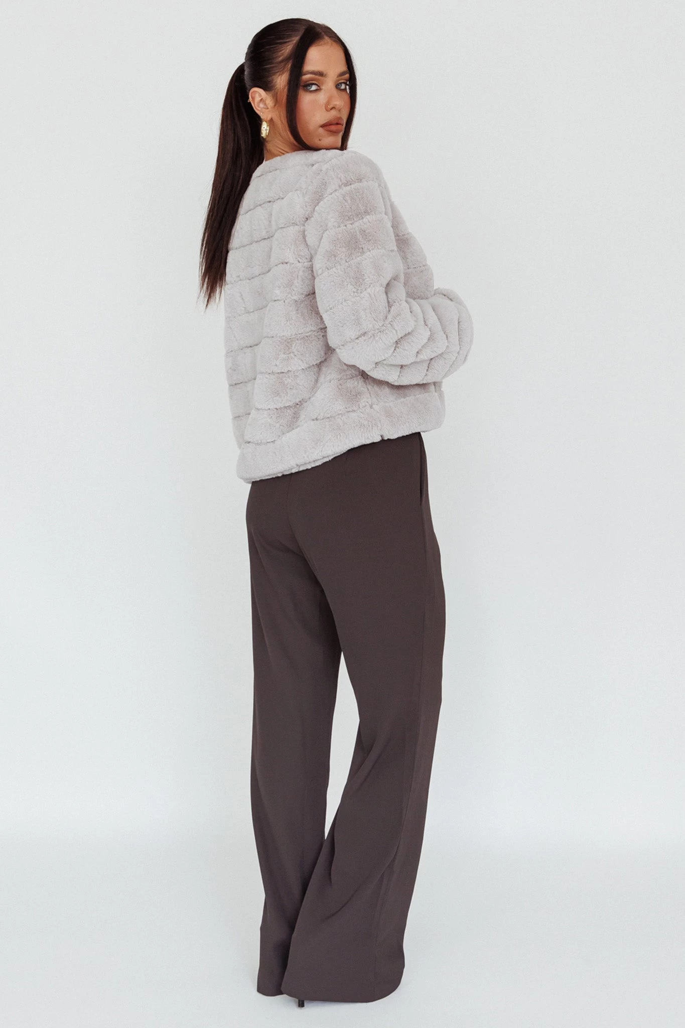 Back To Basics High Waist Pants Charcoal - Image 2