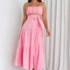 Bondi Waist Tie Maxi Skirt Pink