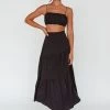 Bondi Waist Tie Maxi Skirt Black