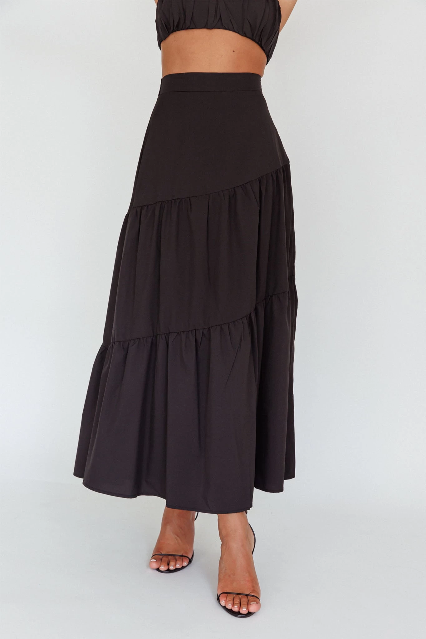 Bondi Waist Tie Maxi Skirt Black - Image 4