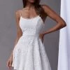 Malibu Sunset Lace A-Line Mini Dress White