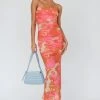 Logan Cami Strap Midi Dress Floral Pink