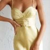 Azara Pintuck Bodice Maxi Dress Yellow