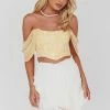 You Got It Tied Ruffle Skort White
