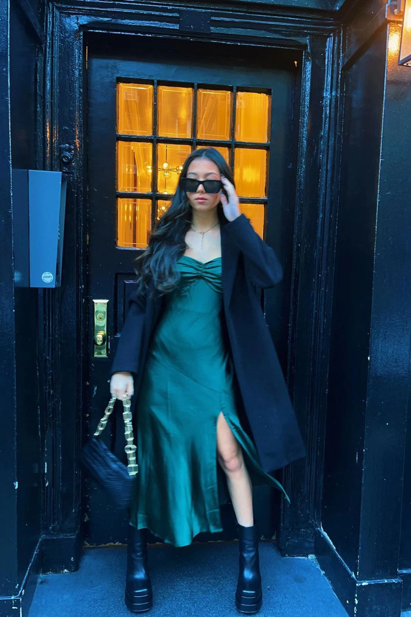 Kindred Spirit Strapless Gathered Bust Midi Dress Forest Green - Image 10