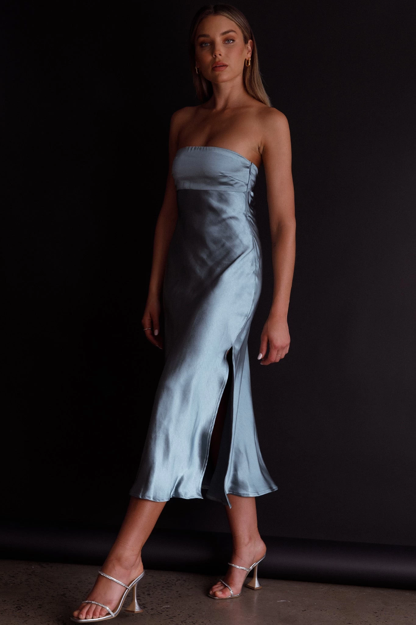 Ladies' Night Cowl Back Midi Dress Seafoam - Image 5