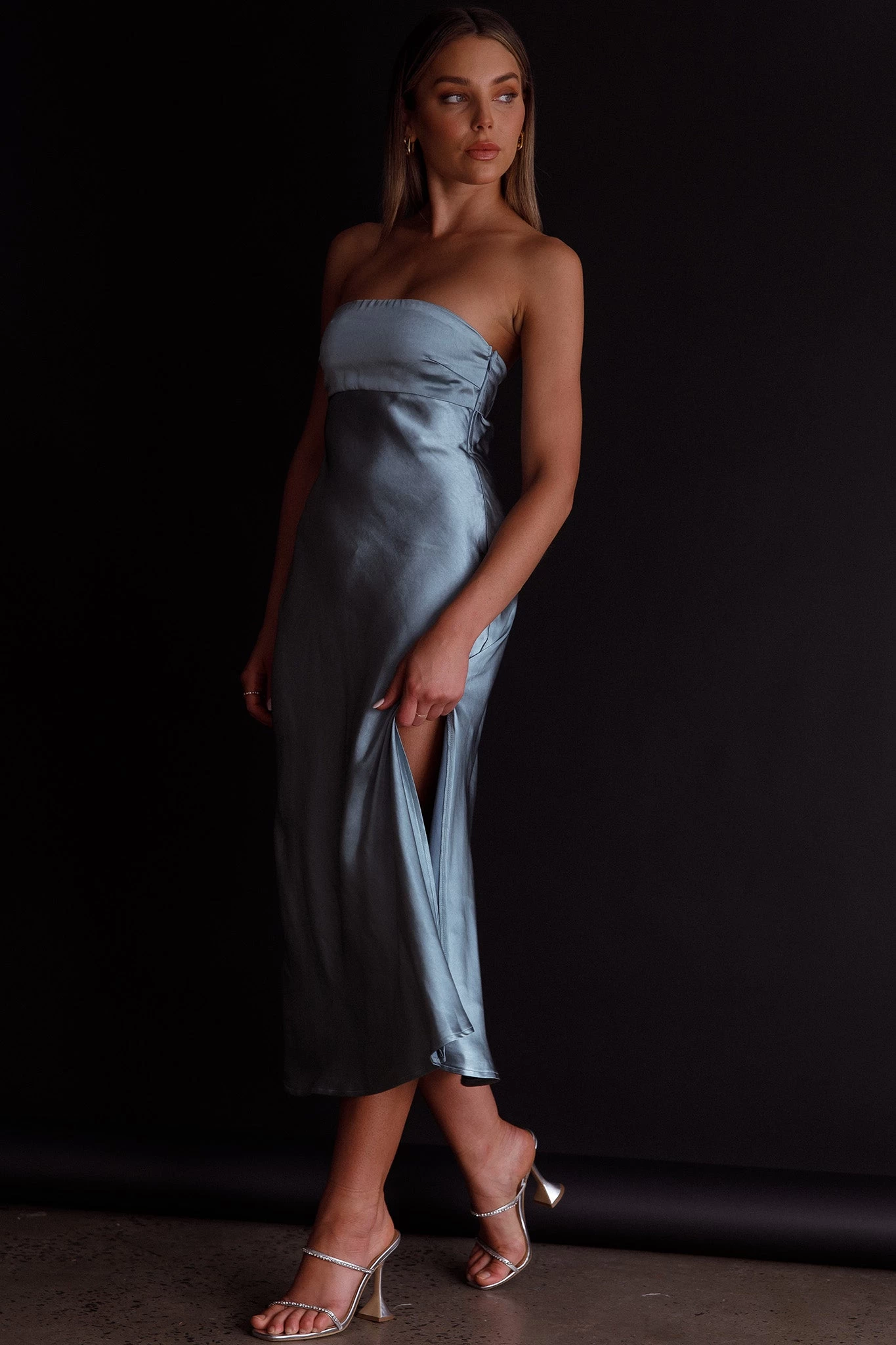 Ladies' Night Cowl Back Midi Dress Seafoam - Image 7