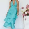 Catalina Tiered Ruffle Maxi Dress Mint