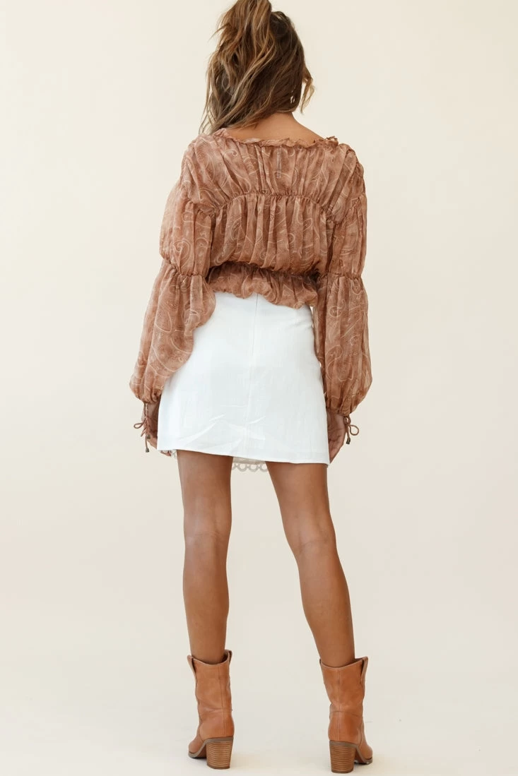 Dinah Crochet Overlay Skirt White - Image 8
